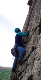 climbing at Sheeps Tor